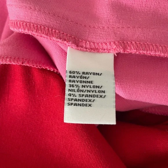 2.b Rych Vibrant Red and Pink Body Con Sleeveless Dress, Size 10 - Picture 8 of 9